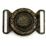 Antique Gordon Clasp Company 'Police' Brass Belt