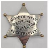 Obsolete City Of Chicago Electrical Inspector Star