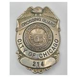 Obsolete City Of Chicago Crossing Guard Shield Bad