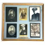 Framed Group Of Six Antique Original Chicago Polic