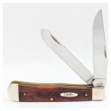 2008 Case XX Orange Micarta Bird Hook Stockman 102