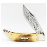 1977 Case XX Blue Scroll Stag Large Clasp Knife 51