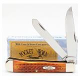 2020 Case XX Pocket Worn Harvest Orange Bone Trapp