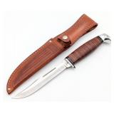1986 Case XX Stacked Leather Fixed Blade Knife 316
