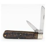 1920-40 Case Tested XX Green Bone Uneven Jack Knif