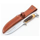 1965-80 Case XX Stag Fixed Blade Knife 5 FINN w/ S