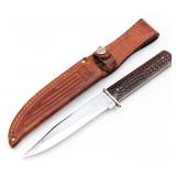 1940-65 Case XX Green Bone Slab Side Fixed Blade w