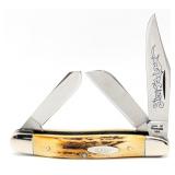 1977 Case XX Blue Scroll Stag Medium Stockman 5347