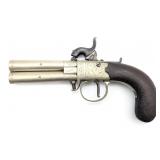 Antique British .30 Cal Turnover Percussion Pistol
