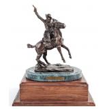 Charles Marion Russell Style Smokin' Up Bronze Scu