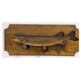 Northern Pike Taxidermy Mount on Plaque