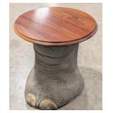 Elephants Foot Taxidermy End Table *US RESIDENTS O