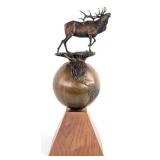 1993 Fred Boyer Bronze Elk Sculpture