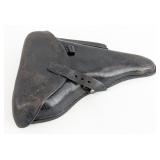 WWII German 1938 Black Leather P.08 Luger Holster