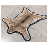 Vtg Bobcat Pelt Rug Taxidermy