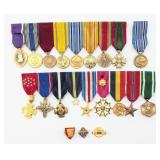 WWII US Distinguished Miniature Medal Bar Set