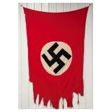 WWII German NSDAP War Tattered Flag
