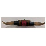 23in Leather Wrapped Steer Horn Mount