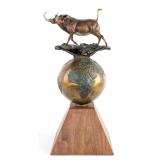 2000 Fred Boyer Bronze African Warthog Sculpture