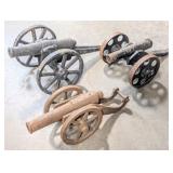 (3) Functioning 1in Black Powder Cannons