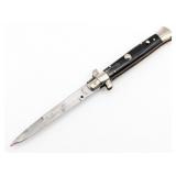 9in Italian Buffalo Horn Pick Lock Switchblade