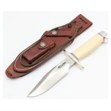 Randall Model 15 White Micarta Airman Knife w/ She