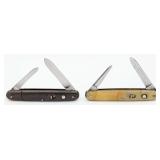 (2) Schrade Cut Co Celluloid Double Switchblade Kn