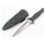 Ben Seward Custom Laminated Damascus Boot Knife w/