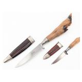 Antique German W. Clauberg & Unmarked Mini Deer Ho