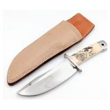 Zollan McCarty Scrimshaw Whale Tooth Bowie Knife w
