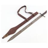 Antique Sudanese Kaskara Sword w/ Sheath