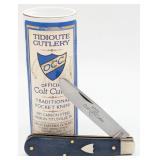 Great Eastern Cutlery Smooth Blue Linen Micarta Ja