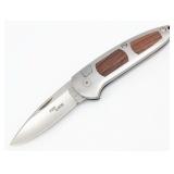 Boker Top Lock Thuya Wood Switchblade Knife