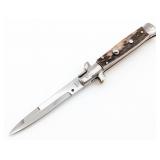 Dolphin DM Stag Pick Lock Switchblade Knife