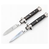 (2) 8in Rostfrei Italian Horn Handle Stilettos