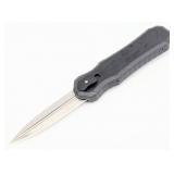 Piranha Knives Black Aluminum Excalibur OTF Knife