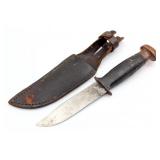 WWII USN Robeson Shuredge Fighting Knife w/ Sheath