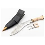 Himalayan Bone Handle Kukri Set w/ Sheath