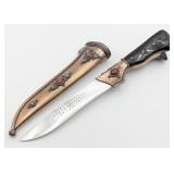 Ornate Turkish Yatagan Dagger w/ Scabbard