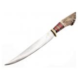 Unmarked Scagel Style Pinned Crown Stag Damascus H