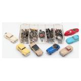 (4) Vintage HO Scale Slot Cars Plus Bodies and Par