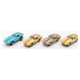 (4) Vintage HO Scale Ford & Ferrari Slot Cars