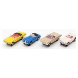 (4) Vintage HO Scale Slot Cars