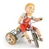 Unique Art Tin Windup Kiddy Cyclist