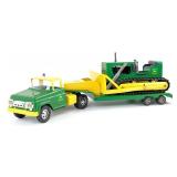 Custom Tonka John Deere Truck w/ Lowboy Trailer &