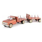 Original Tonka Lumber Truck w/ Pup Trailer
