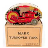 Marx Tin Windup Turnover Tank w/ Box