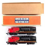 Lionel Santa Fe Black Bonnet F-3 A-A Diesel Units