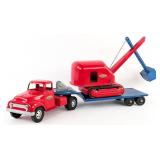 Original Tonka Truck w/ Lowboy Trailer & Steam Sho
