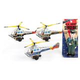 J. Chein U.S. Army Sergeant and (3) Tin Helicopter